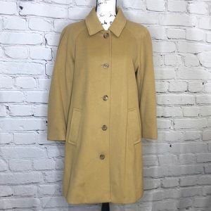 Lands End - Wool Long Coat - Camel Color - size 8
